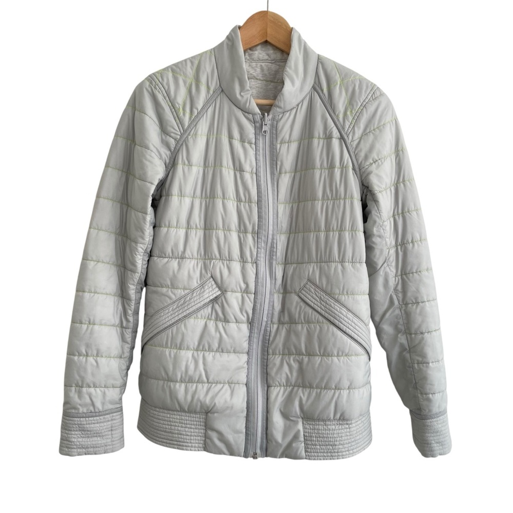 Lululemon The Bomb Jacket Size 6 Reversible Bomber Quilted Puffer Athleisure